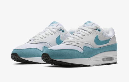 Men's Air Max 1 White Turquoise Shoes