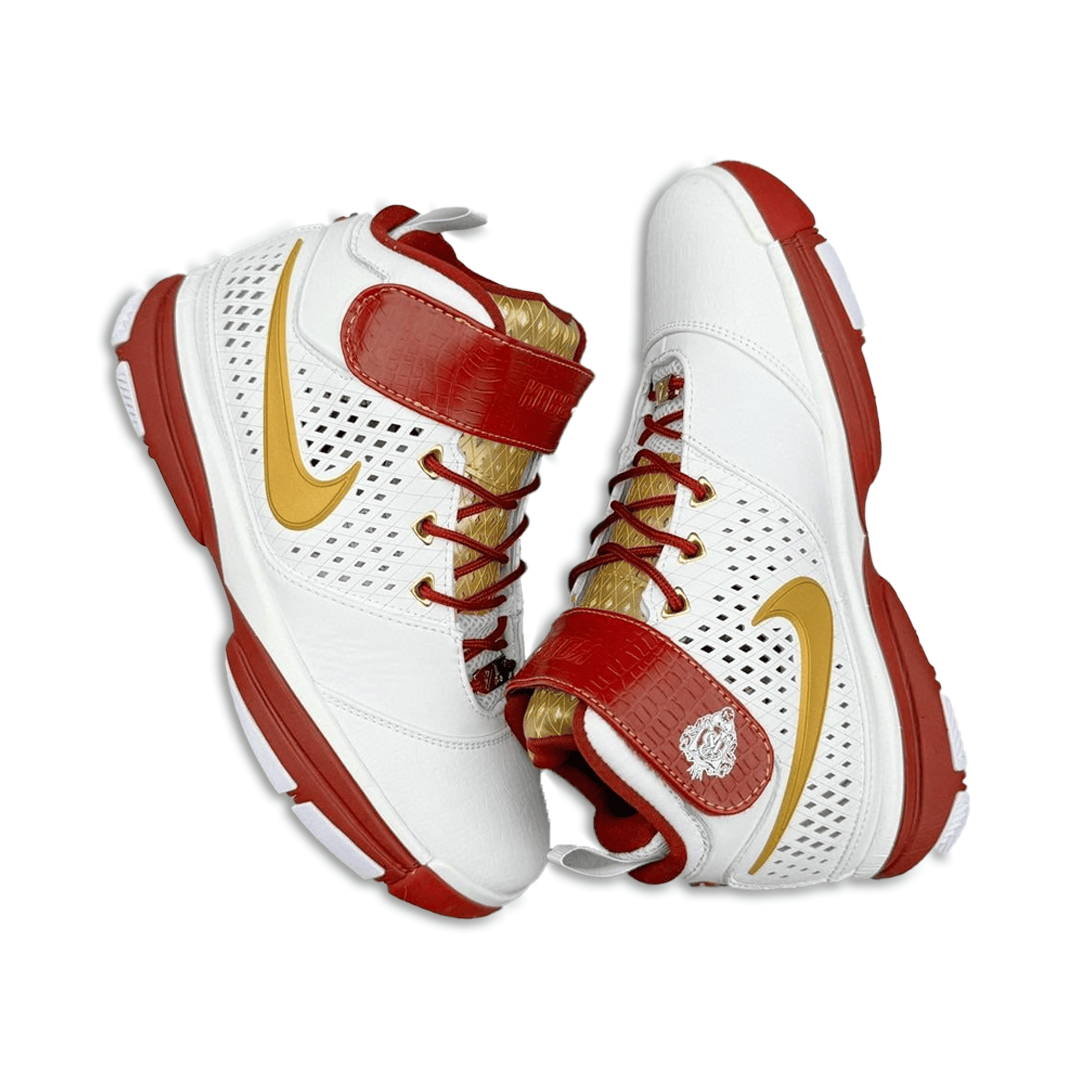 Men's Nike Zoom Kobe 2 White Red Shoes
