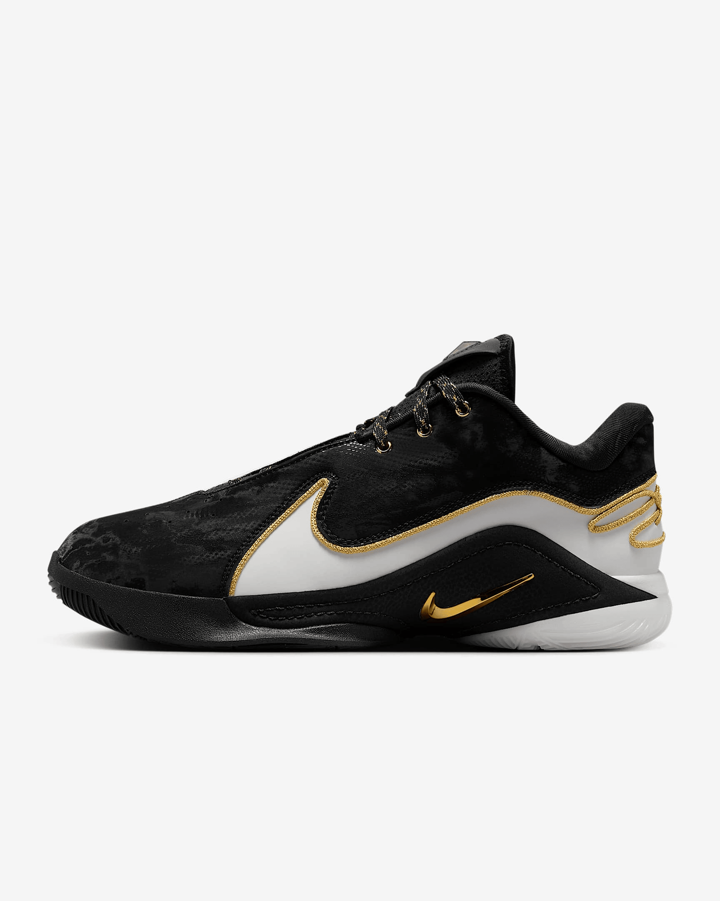 Men's Lebron 22 White Metallic Gold Shoes