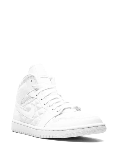Men's Air Jordan 1 High Quilted White Shoes