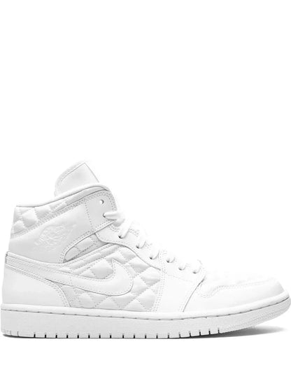 Men's Air Jordan 1 High Quilted White Shoes