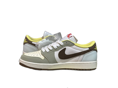 Men's Air Jordan 1 Low OG x Travis Scott Beige Brown Shoes