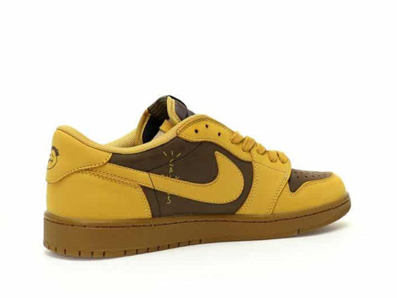 Men's Air Jordan 1 Low OG x Travis Scott Drab Brown Shoes