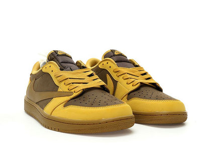 Men's Air Jordan 1 Low OG x Travis Scott Drab Brown Shoes