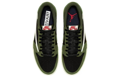 Men's Air Jordan 1 Low OG x Travis Scott Olive Green Shoes