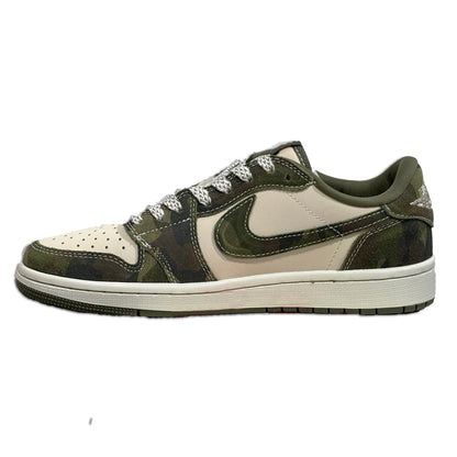 Men's Air Jordan 1 Low x BAPE ' Army Green' Shoes