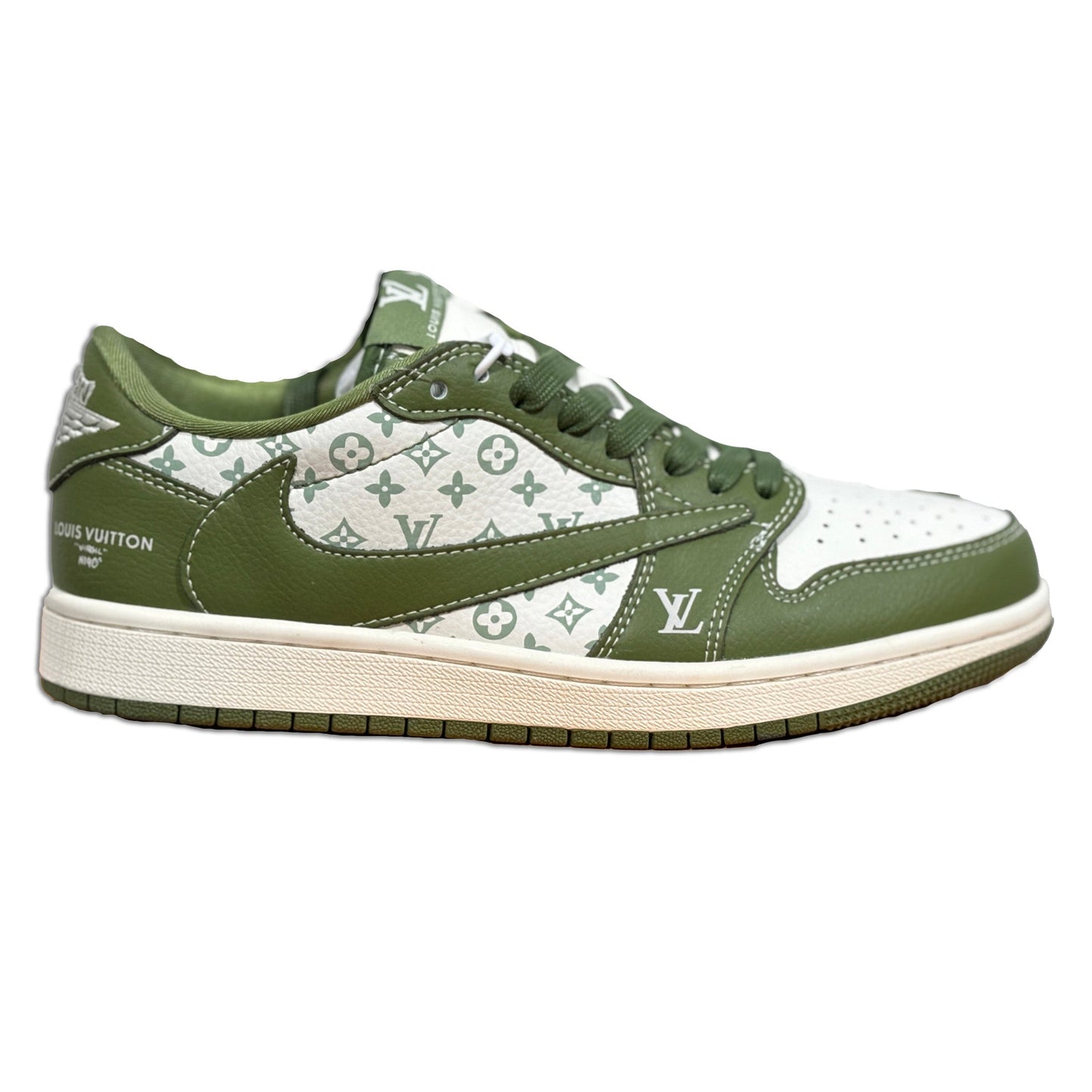Men's Air Jordan 1 Low x LV ' Green' Shoes