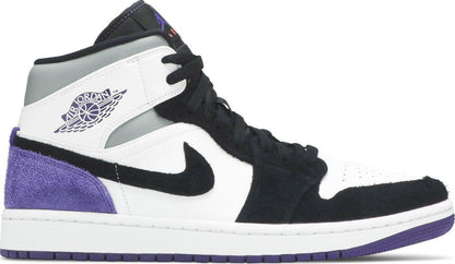Men's Air Jordan 1 Mid Varsity Purple Shoes