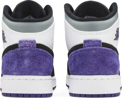 Men's Air Jordan 1 Mid Varsity Purple Shoes