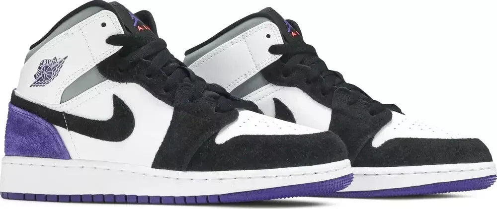 Men's Air Jordan 1 Mid Varsity Purple Shoes