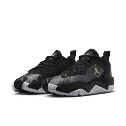 Men's Air Jordan One Take 4 Black Metallic Gold Shoes