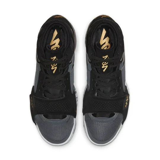 Men's Air Jordan Zion 2 Black Metallic Gold Shoes