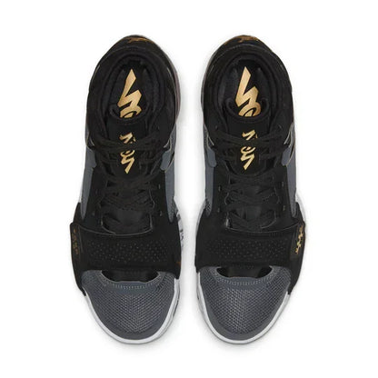 Men's Air Jordan Zion 2 Black Metallic Gold Shoes