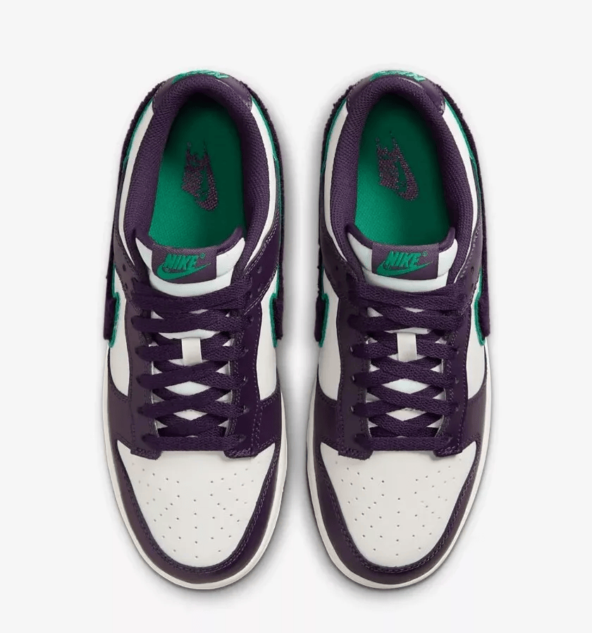 Men's Nike SB Dunk Low Swooshes Black Purple Shoes