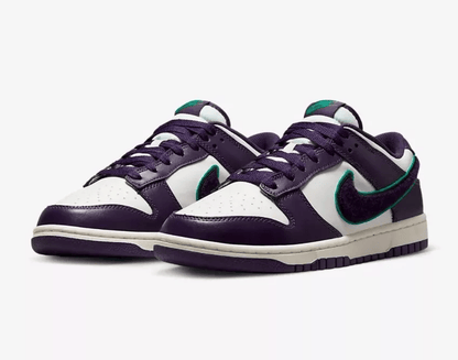 Men's Nike SB Dunk Low Swooshes Black Purple Shoes