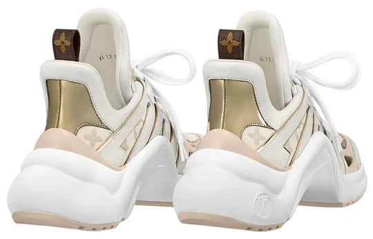 Men's LOUIS VUITTON Archlight 2.0 Platform Beige Monogram Gold Sneakers