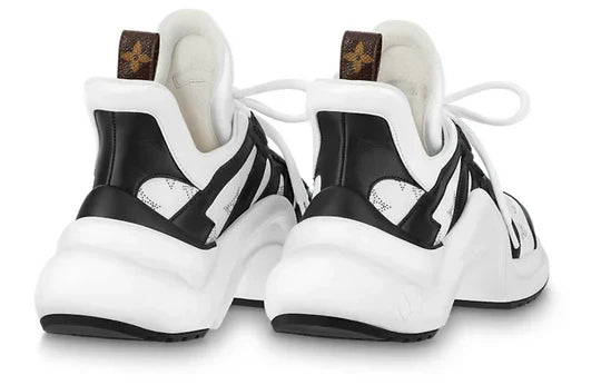 Men's LOUIS VUITTON Archlight 2.0 Platform White Black with Hollow Monogram Sneakers