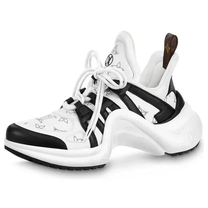 Men's LOUIS VUITTON Archlight 2.0 Platform White Black with Hollow Monogram Sneakers