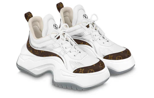 Men's LOUIS VUITTON Archlight 2.0 Platform White Brown Monogram Sneakers