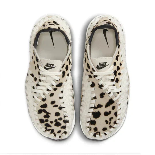 Men's Nike Air Footscape Woven White Cow Print Shoes