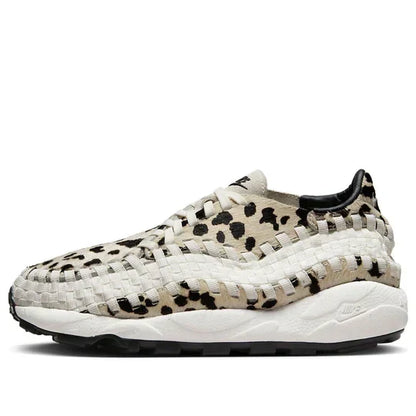 Men's Nike Air Footscape Woven White Cow Print Shoes