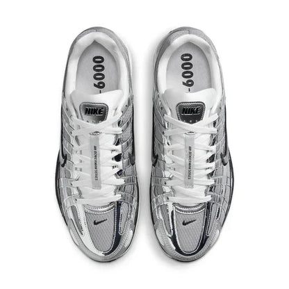 Men's Nike PÃ¢â‚¬â€˜6000 Metallic Silver Shoes