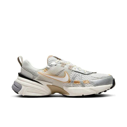 Men's Nike V2K Khaki Metallic Silver Shoes