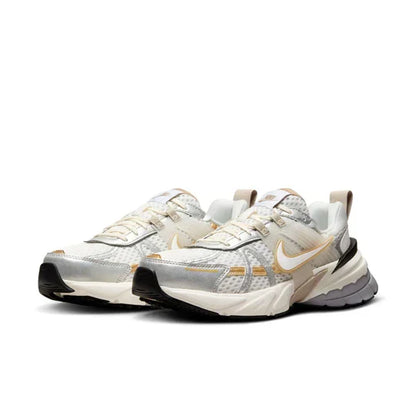 Men's Nike V2K Khaki Metallic Silver Shoes