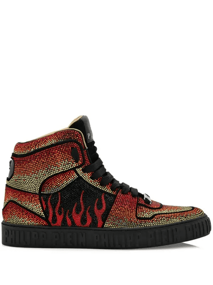Philipp Plein Hi-Top Crystal-Embellished Sneakers