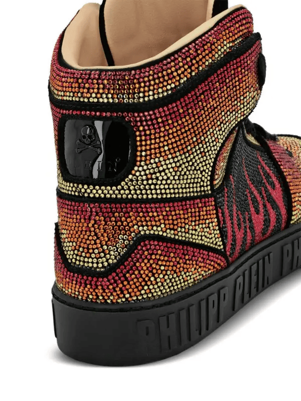 Philipp Plein Hi-Top Crystal-Embellished Sneakers