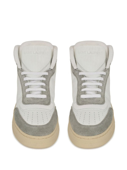 Men's Saint Laurent SL80 High-Top Sneakers In White Light Grey