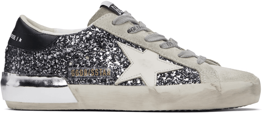 Men's SSENSE Exclusive White Super-Star Sneakers In Anthracite Black