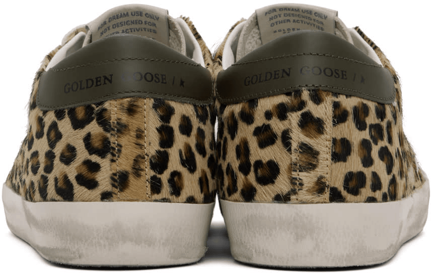 Men's SSENSE Exclusive White Super-Star Sneakers In Beige Brown Black Silver