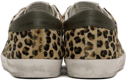 Men's SSENSE Exclusive White Super-Star Sneakers In Beige Brown Black Silver
