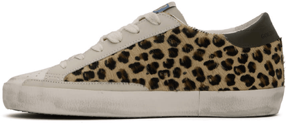 Men's SSENSE Exclusive White Super-Star Sneakers In Beige Brown Black Silver