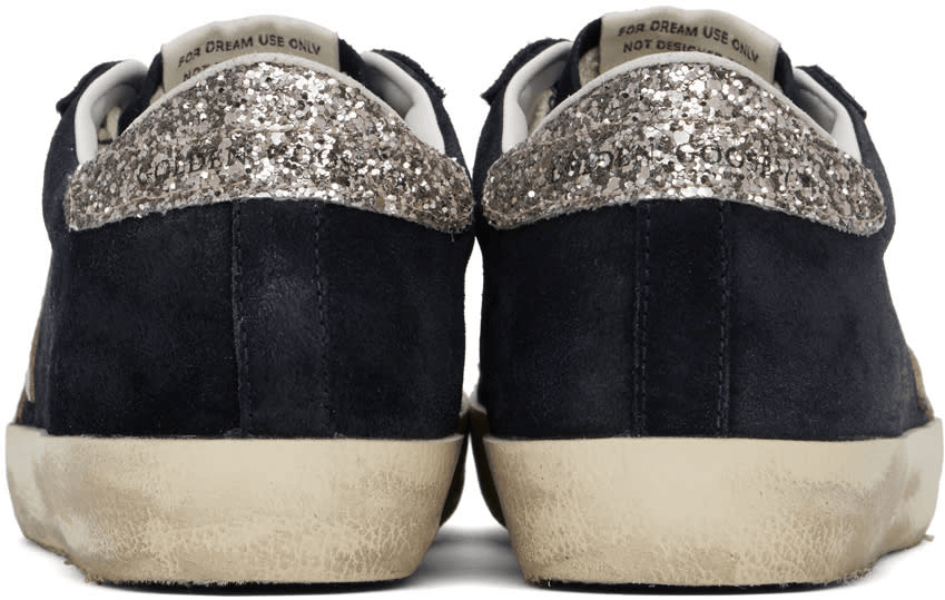 Men's SSENSE Exclusive White Super-Star Sneakers In Blue White Silver