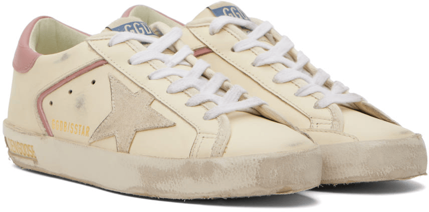 Men's SSENSE Exclusive White Super-Star Sneakers In Cream Rose