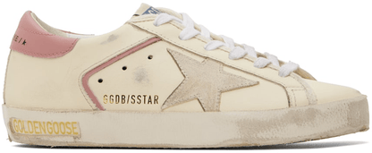 Men's SSENSE Exclusive White Super-Star Sneakers In Cream Rose