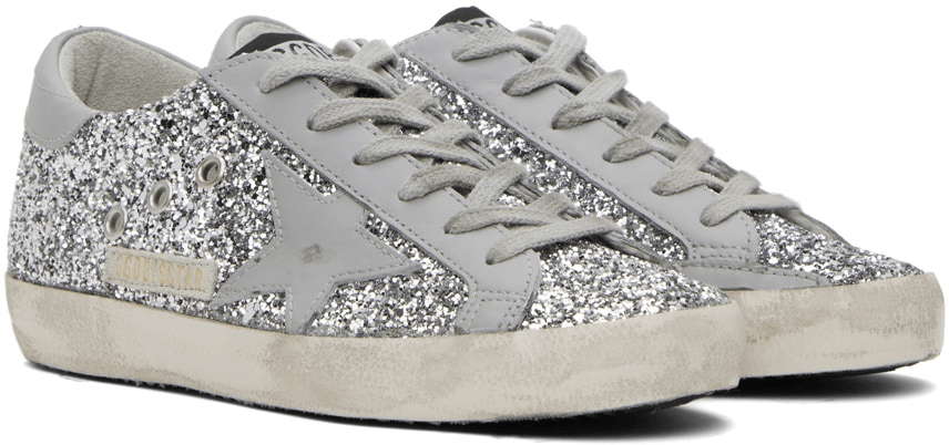 Men's SSENSE Exclusive White Super-Star Sneakers In Grey