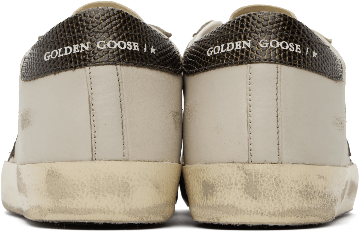 Men's SSENSE Exclusive White Super-Star Sneakers In Grey Black Plum