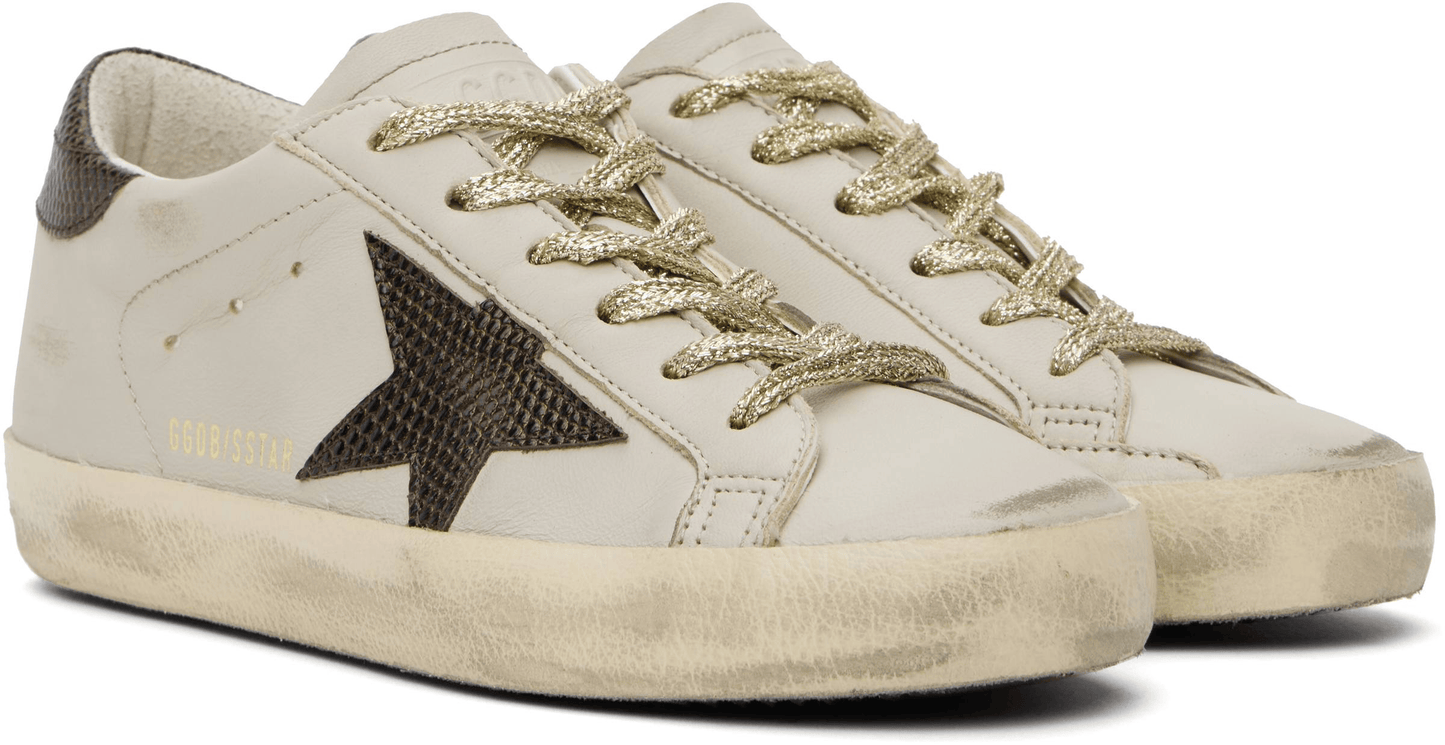 Men's SSENSE Exclusive White Super-Star Sneakers In Grey Black Plum