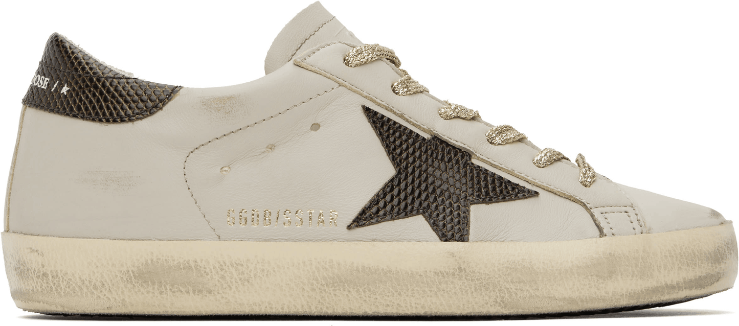 Men's SSENSE Exclusive White Super-Star Sneakers In Grey Black Plum