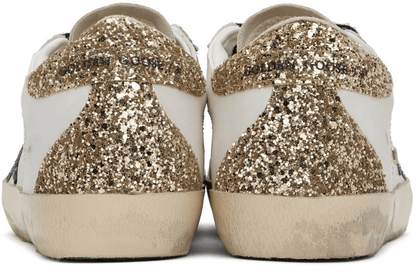 Men's SSENSE Exclusive White Super-Star Sneakers In Seedpearl Glitter