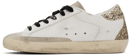 Men's SSENSE Exclusive White Super-Star Sneakers In Seedpearl Glitter
