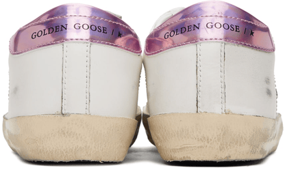 Men's SSENSE Exclusive White Super-Star Sneakers In Pink Iridescent