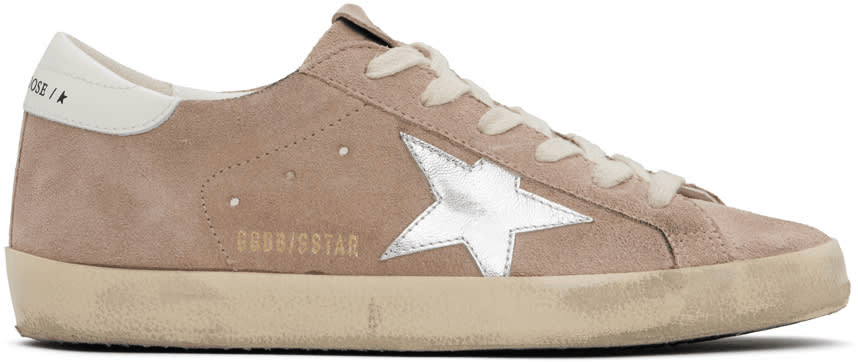 Men's SSENSE Exclusive White Super-Star Sneakers In Pink Silver White