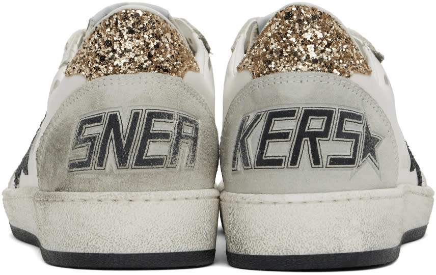 Men's SSENSE Exclusive White Super-Star Sneakers In WhiteBlackGoldIce