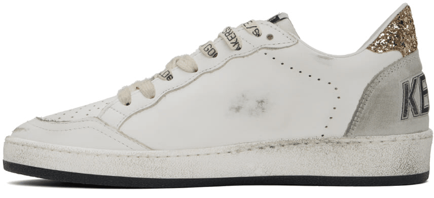 Men's SSENSE Exclusive White Super-Star Sneakers In WhiteBlackGoldIce