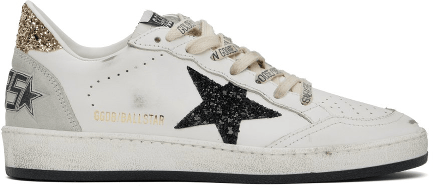 Men's SSENSE Exclusive White Super-Star Sneakers In WhiteBlackGoldIce