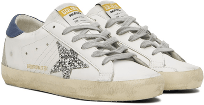 Men's SSENSE Exclusive White Super-Star Sneakers In White Blue